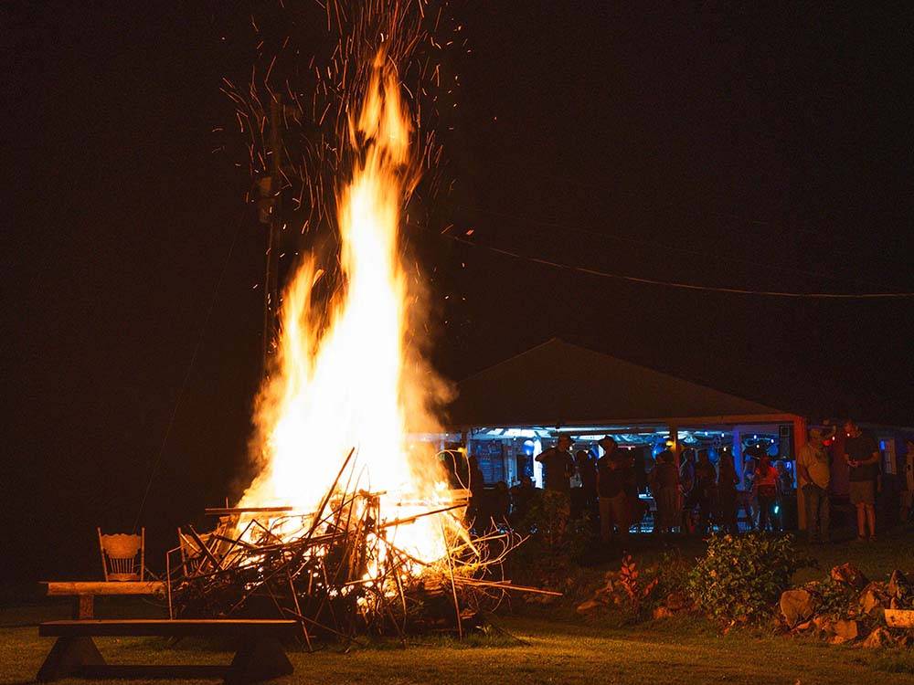 A big bonfire