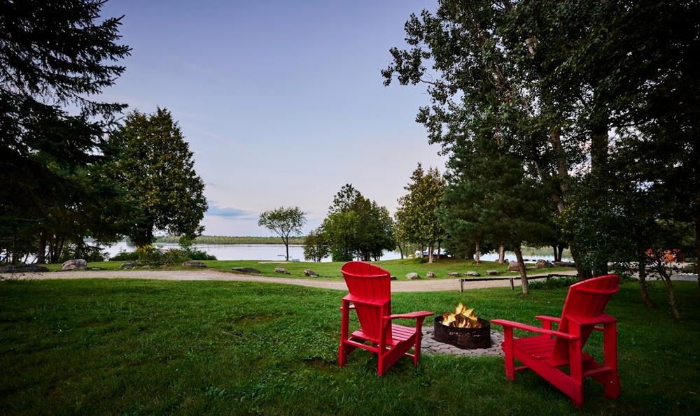 Chairs by the firepit