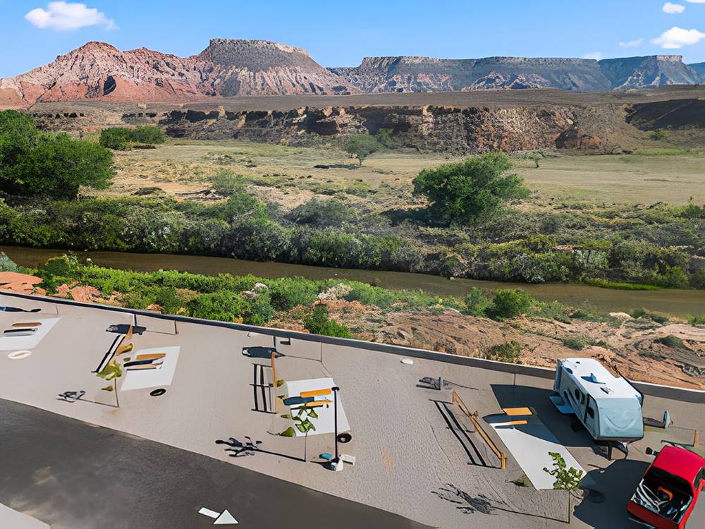 A rendering of RV sites