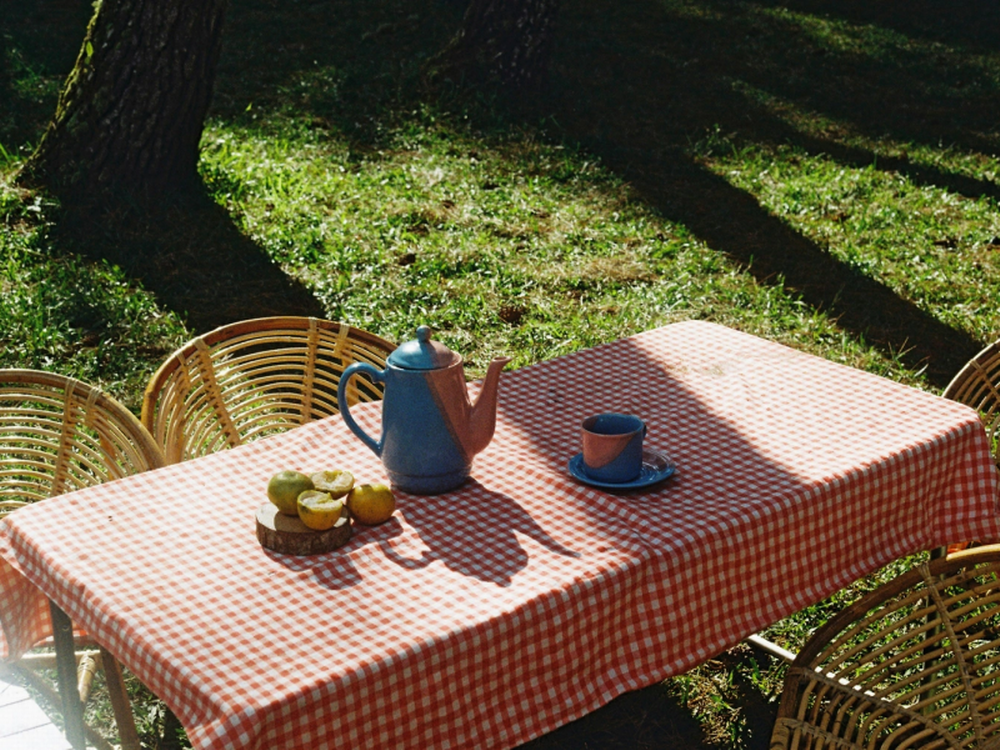 Table with tea set