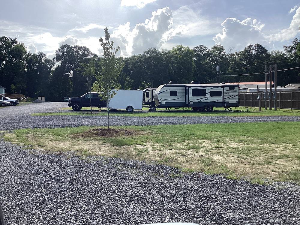 Travel trailer at a site