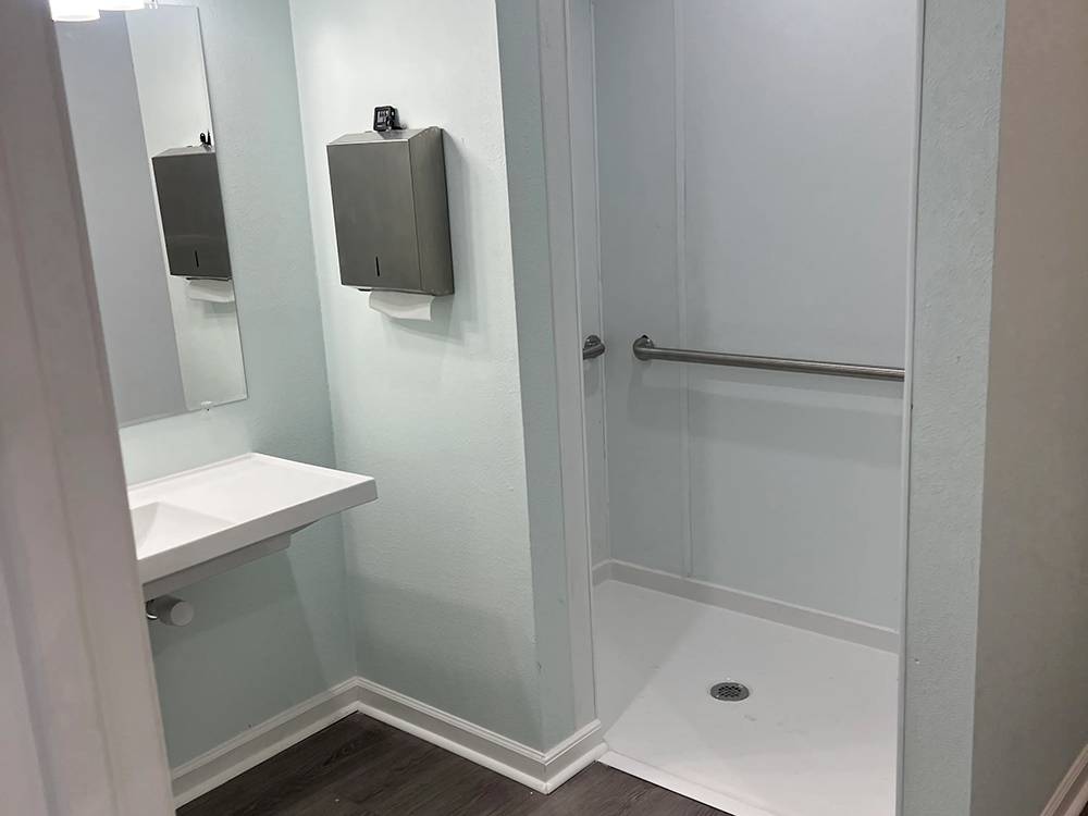Sink and shower area