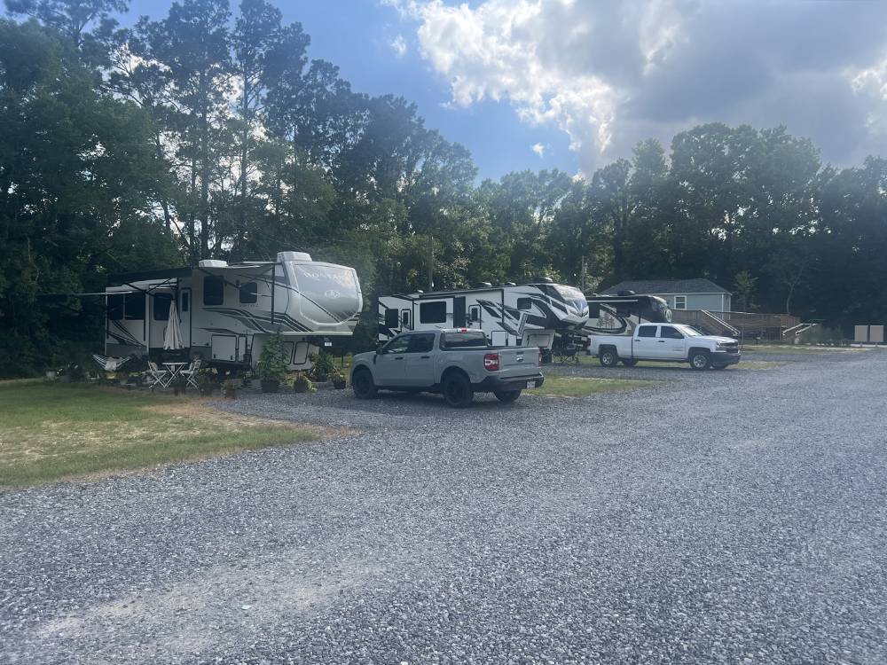 RV spaces with gravel roads