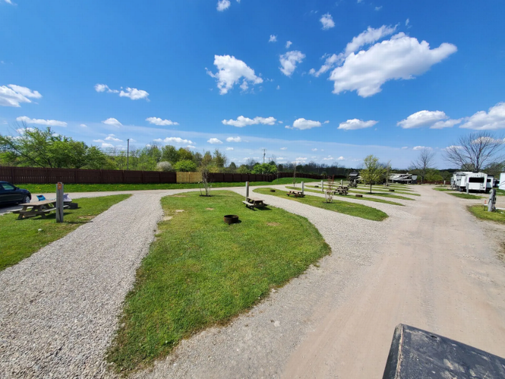 Gravel roads at park