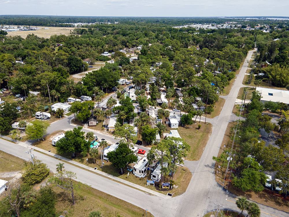 Aerial view of the park