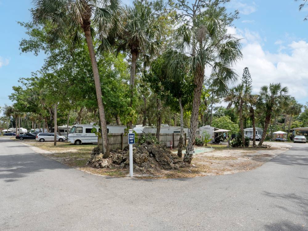 A cross road leading to campsites