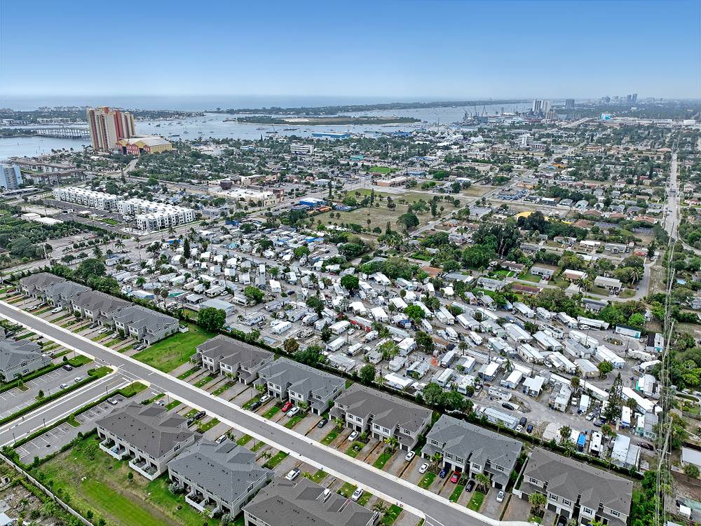 Sky view of the park