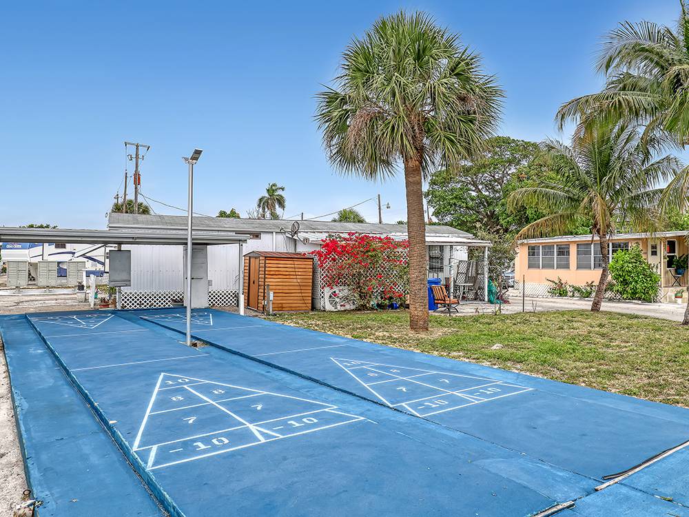 Two shuffleboard lanes