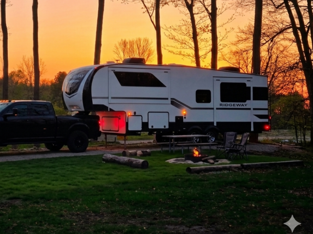 Site at sunset