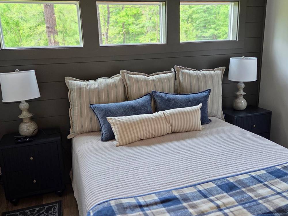 The main bedroom in the tiny home