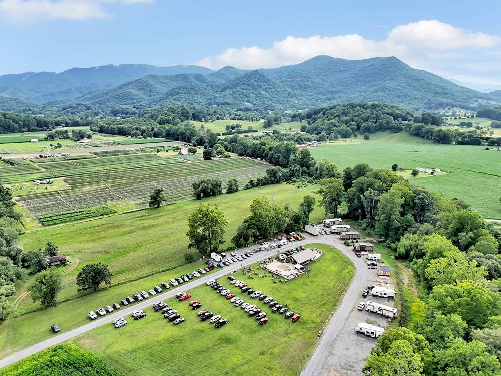 Aerial voew of park and grounds