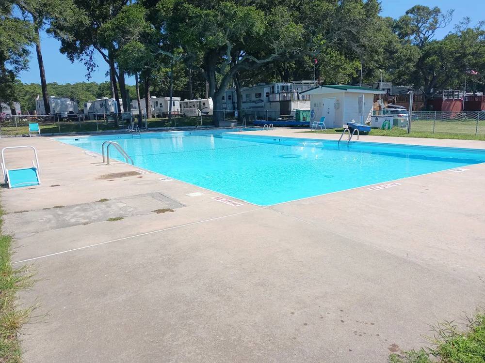 The pool area