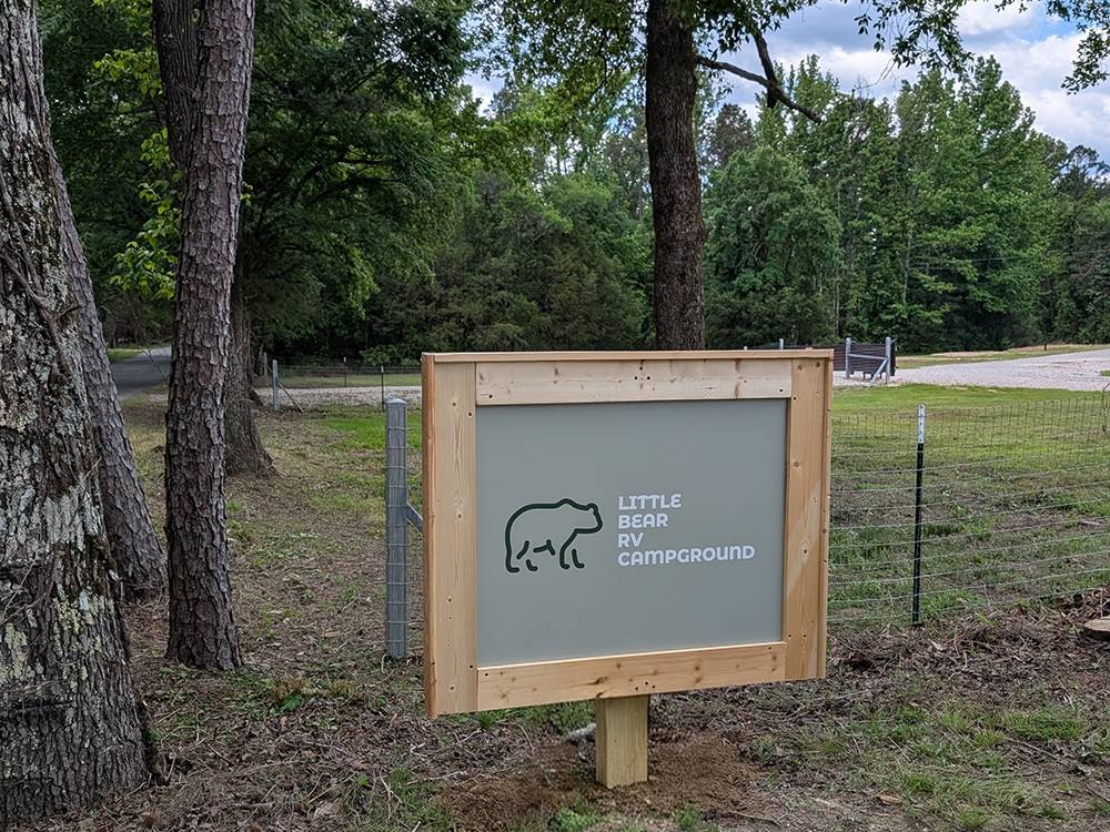The park sign