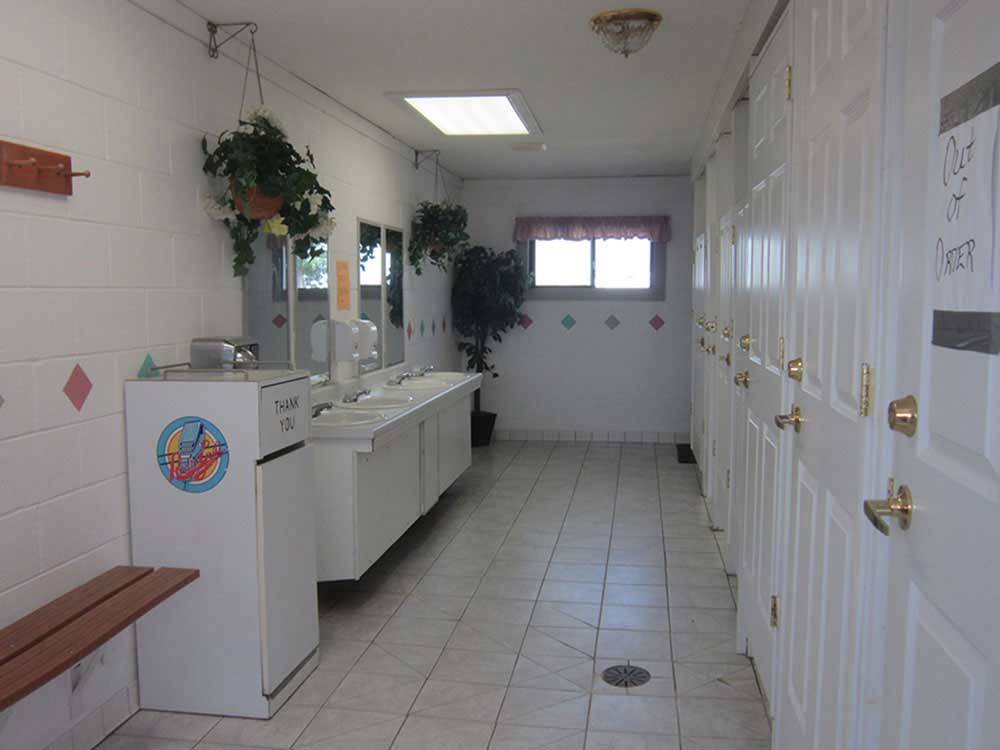 Tiled bathroom at PINE GROVE RV PARK