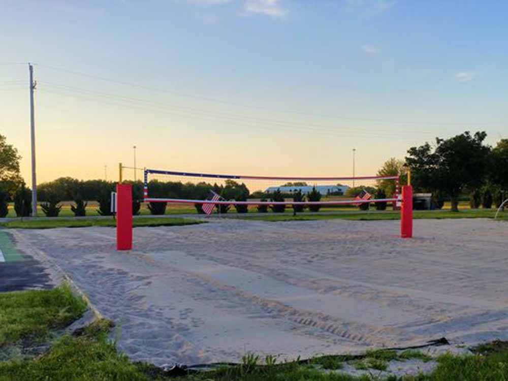 Volleyball court in sand at PINE GROVE RV PARK