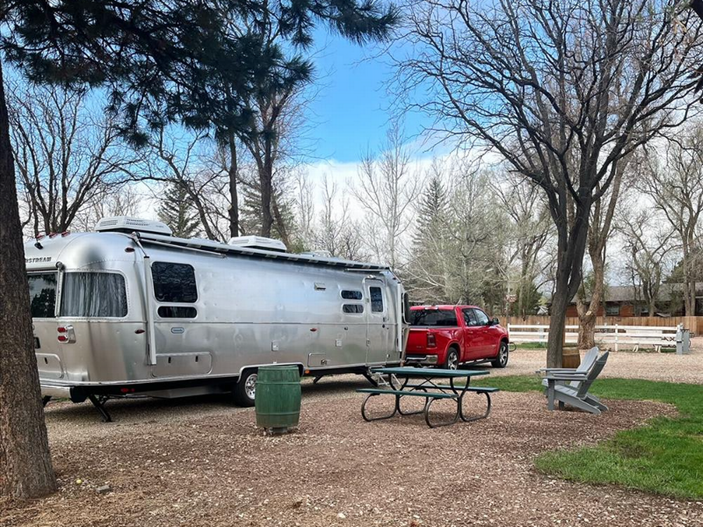 Airstream at site La Veta Pines RV Park