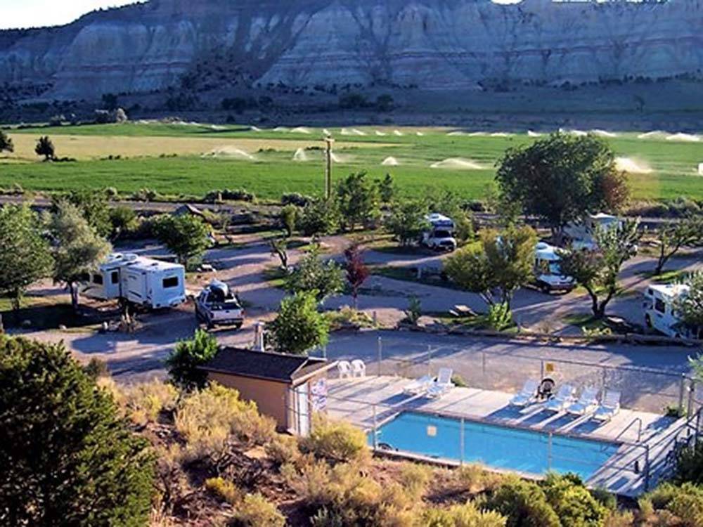Aerial view of the campground at BRYCE CANYON RV RESORT BY RJOURNEY