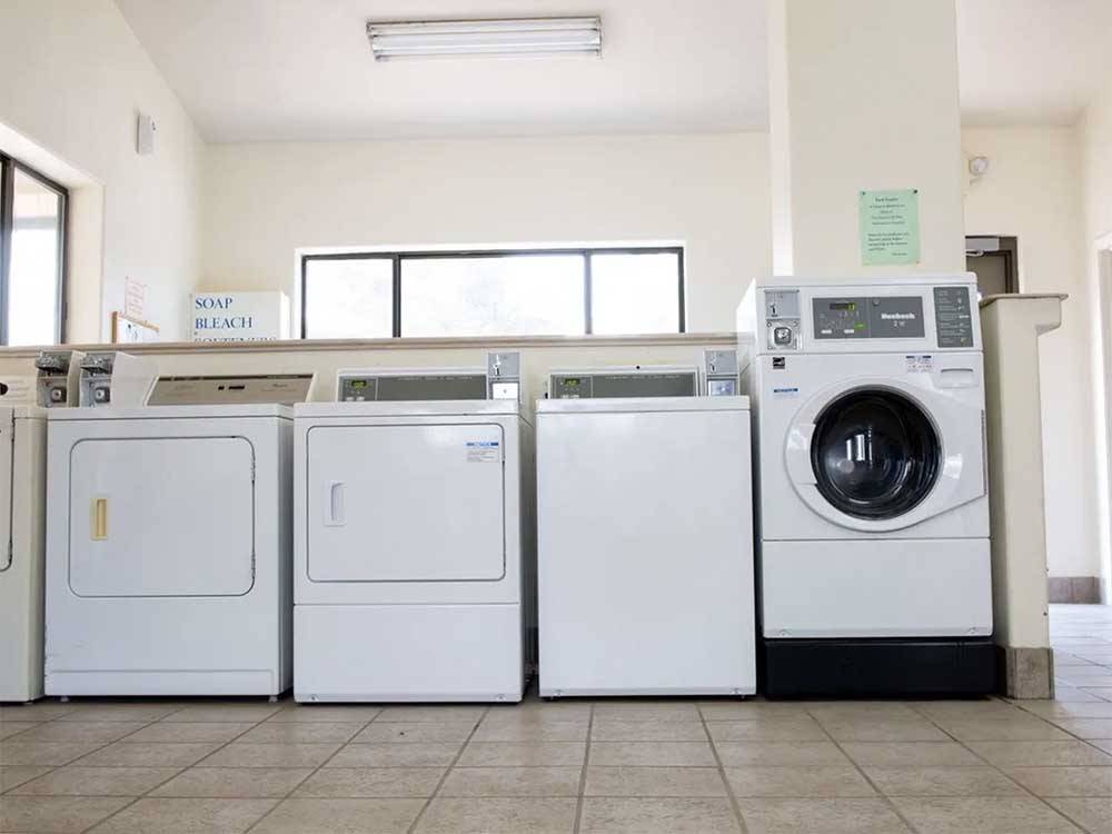 The washing machines and dryers at DESERT ROSE RV PARK