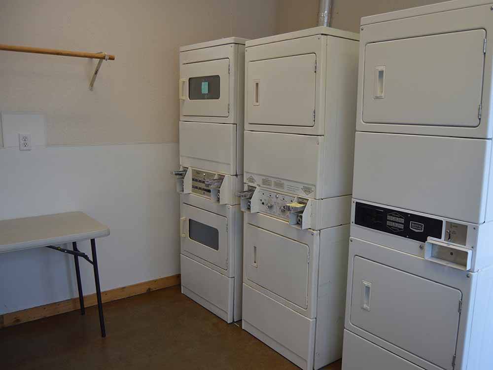 Inside of the laundry room at LAZY L RV PARK