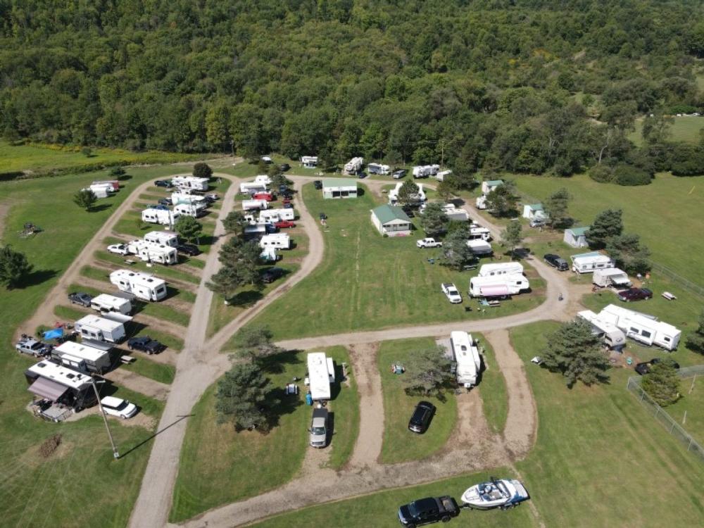Aerial View of sites at Misty Mountains Park