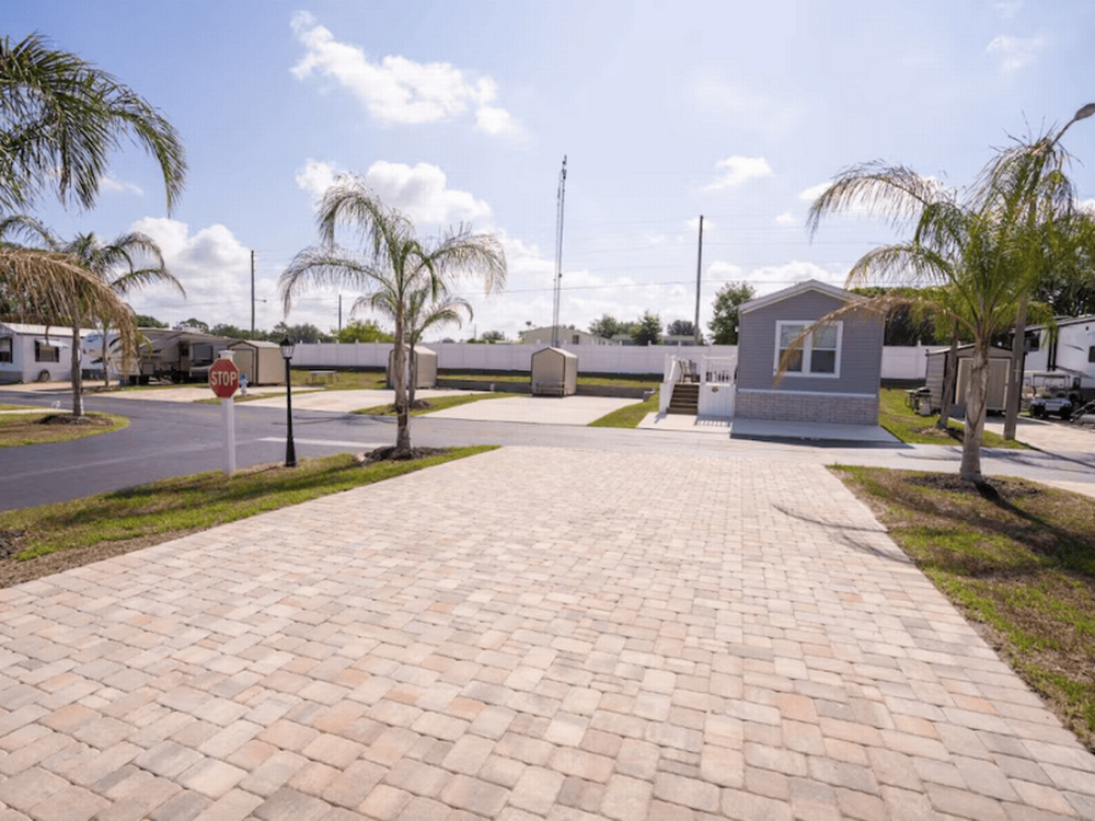 Brick sites at Waters Edge Sun RV Communities