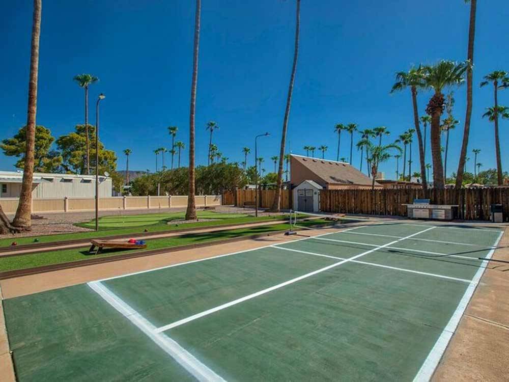 Tennis court and putting green at DESERTSCAPE