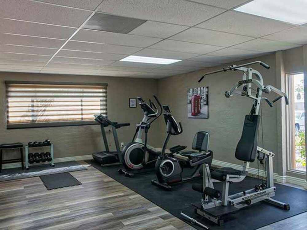 The exercise equipment at DESERTSCAPE