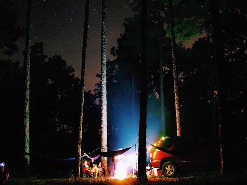 Car camping under a starry sky at AUBURN-OPELIKA TOURISM BUREAU