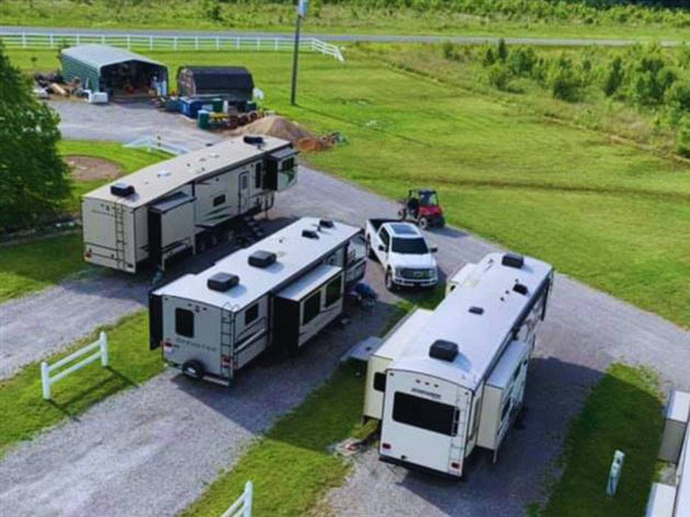 Aerial view of sites