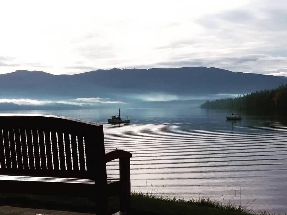 A bench by the bay