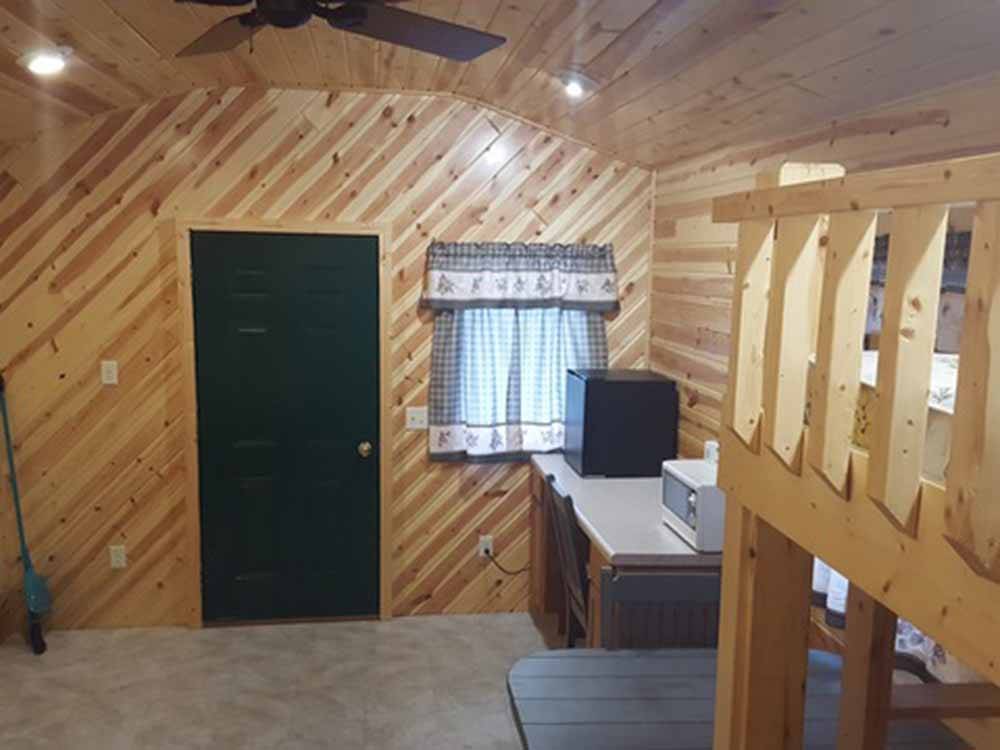 Inside of one of the rental units at COUNTY LINE RV PARK & CAMPGROUND