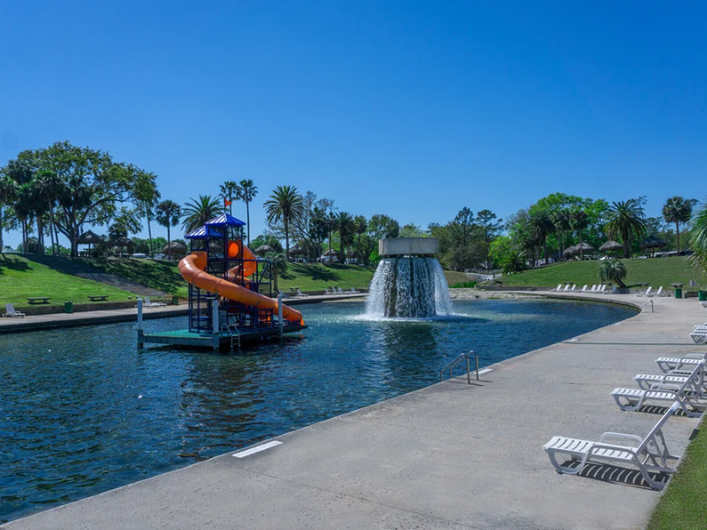 Water feature at Wekiva Falls RV Resort