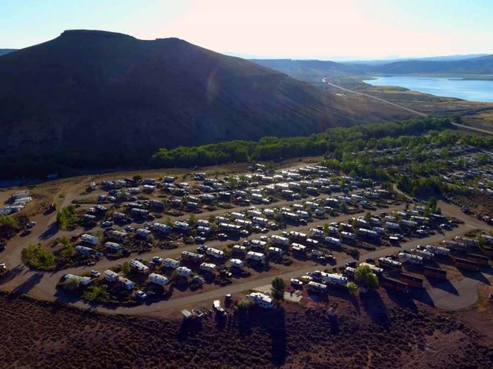 Aerial view of full campsite at THOUSAND TRAILS BLUE MESA RECREATIONAL RANCH