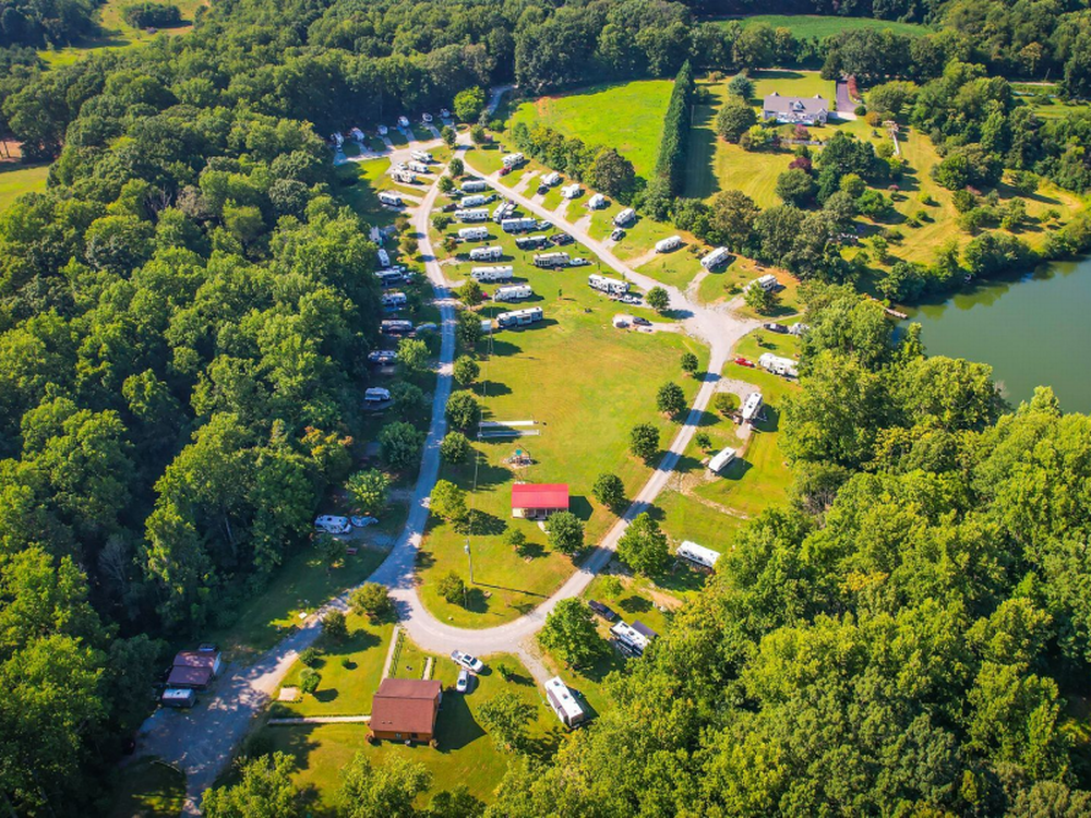 Aerial view of the park
