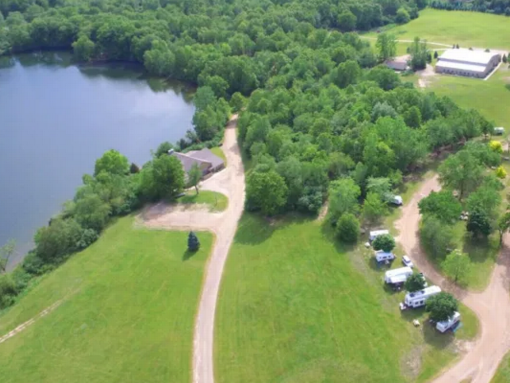 Aerial view of the park Somerset Beach Campground & Retreat Center