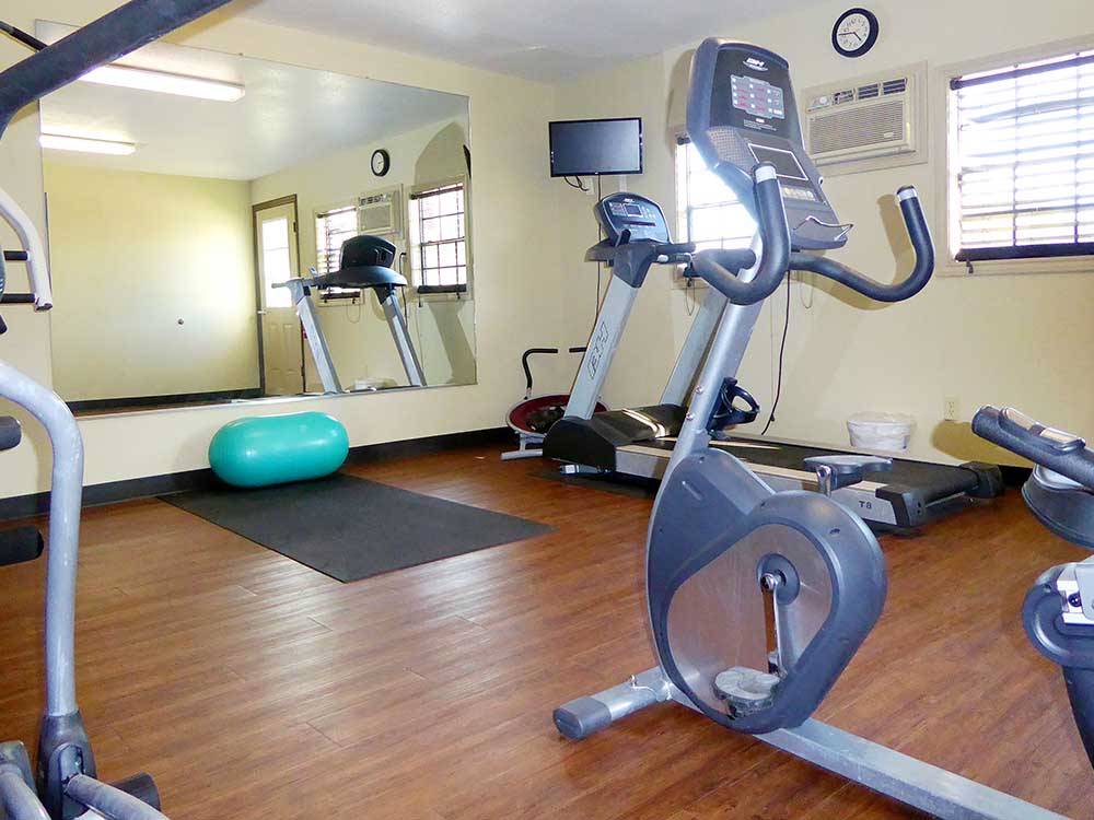 Exercise equipment for guests at KENWOOD RV RESORT