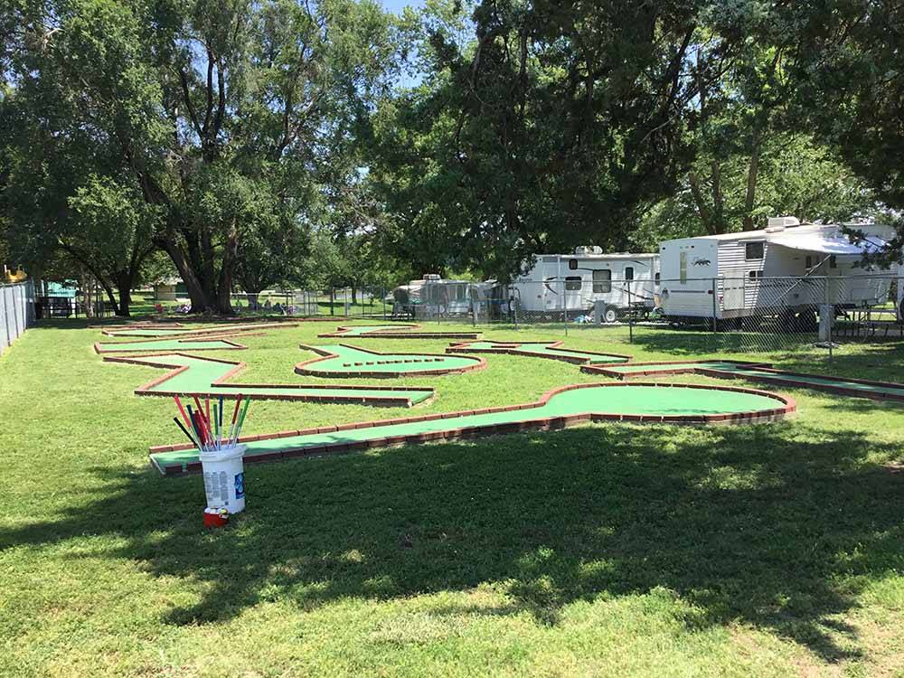 The miniature golf course at SPRING LAKE RV RESORT