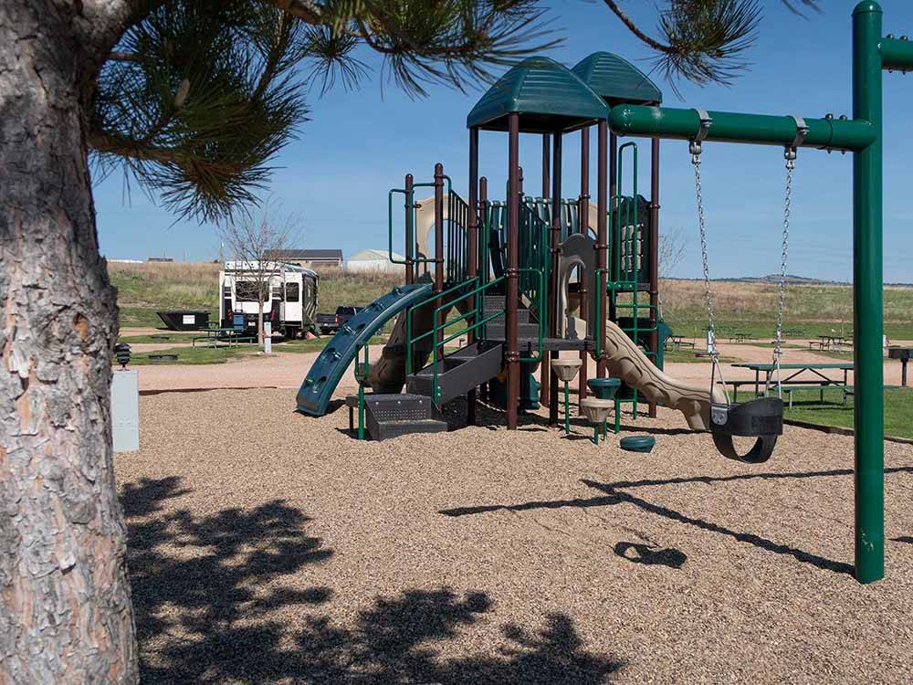 The playground equipment at HEARTLAND RV PARK & CABINS