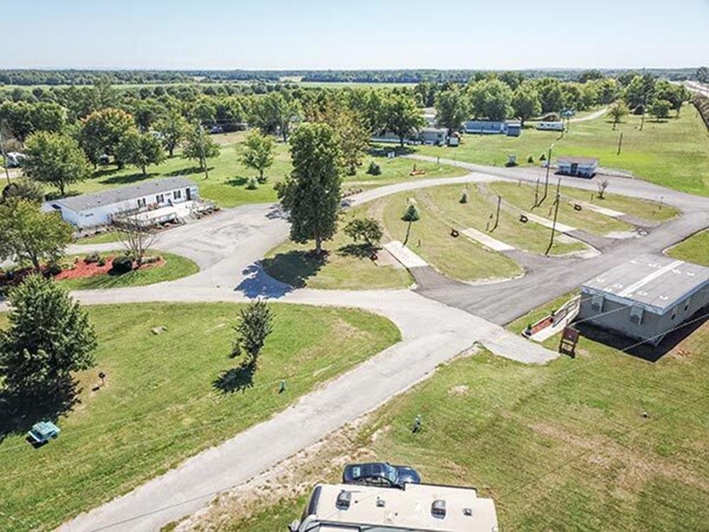 Aerial view of the paved RV sites at SWAN CREEK COMMUNITY (MHP)