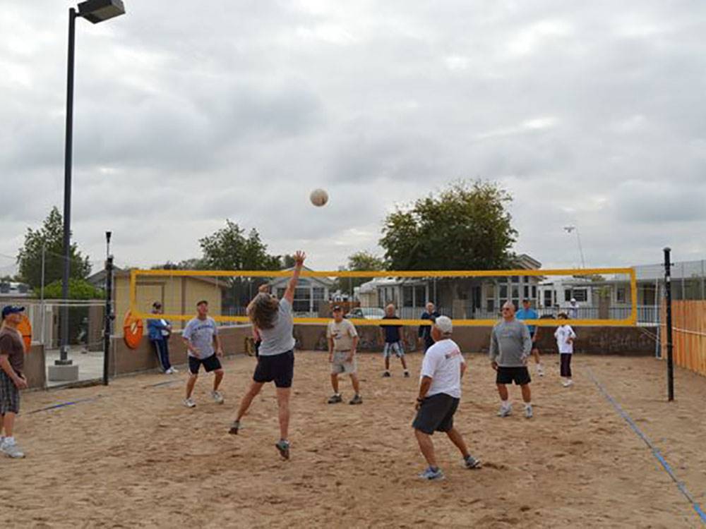 Volleyball court at DEL PUEBLO RV RESORT