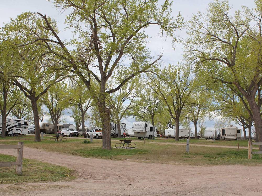 Dirt roads around the park