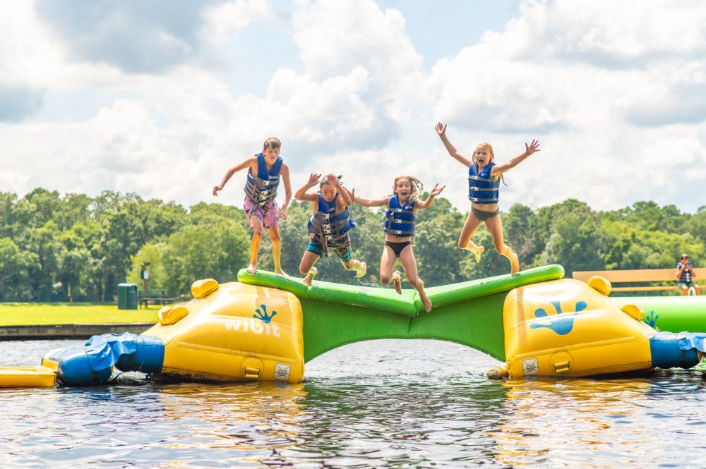 Kids playing in the water