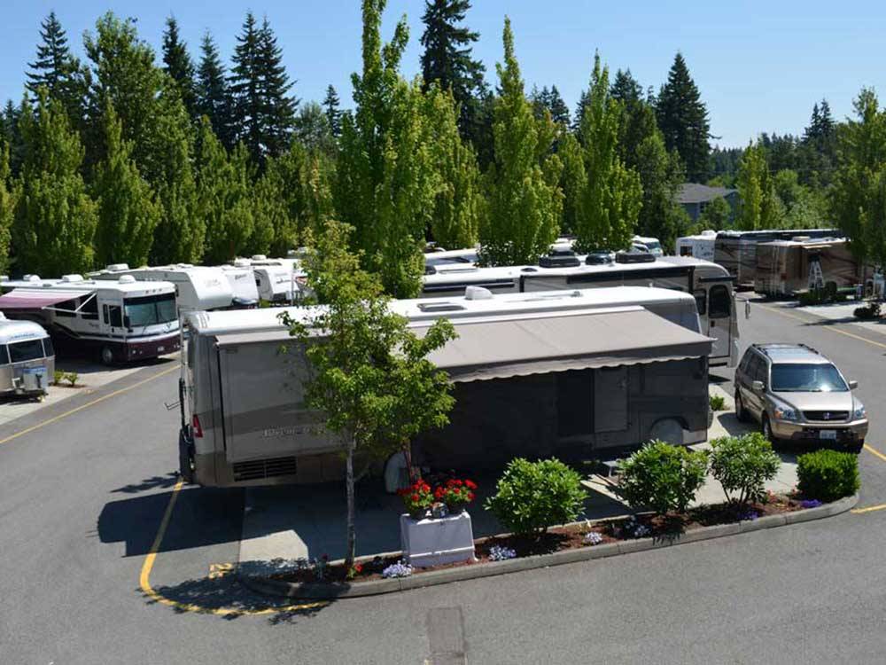 Trailers and RVs camping at MAPLE GROVE RV RESORT