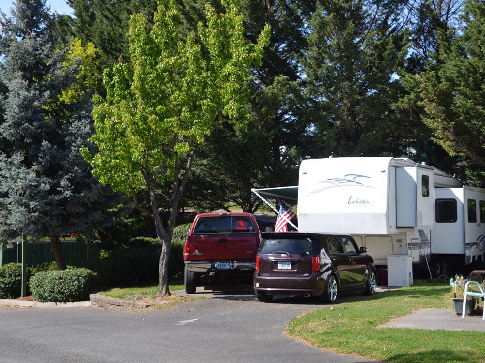 Travel trailer with slide-outs at site at JACK'S LANDING RV RESORT