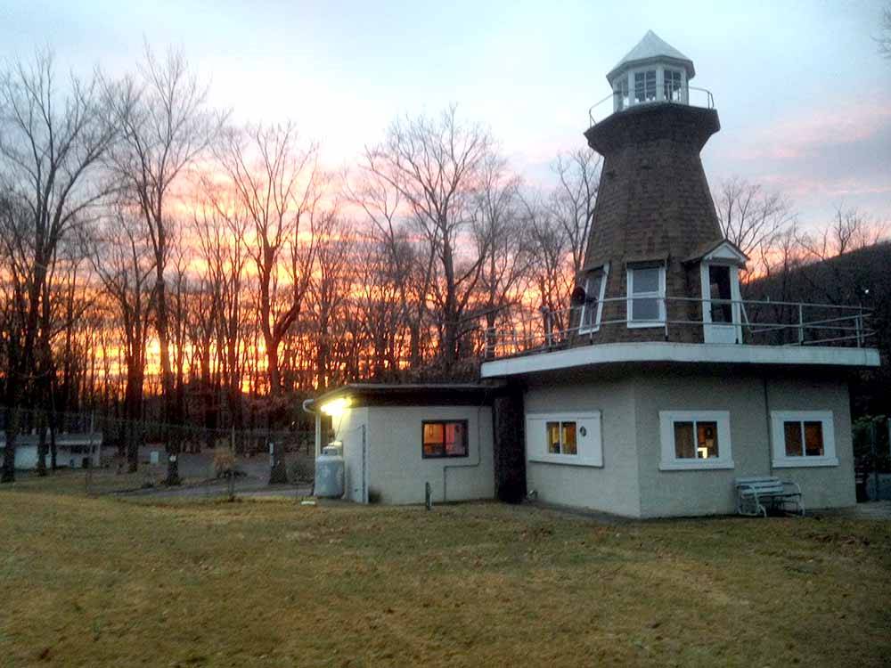 A building with a lighthouse on top at ECHO VALLEY CAMPGROUND