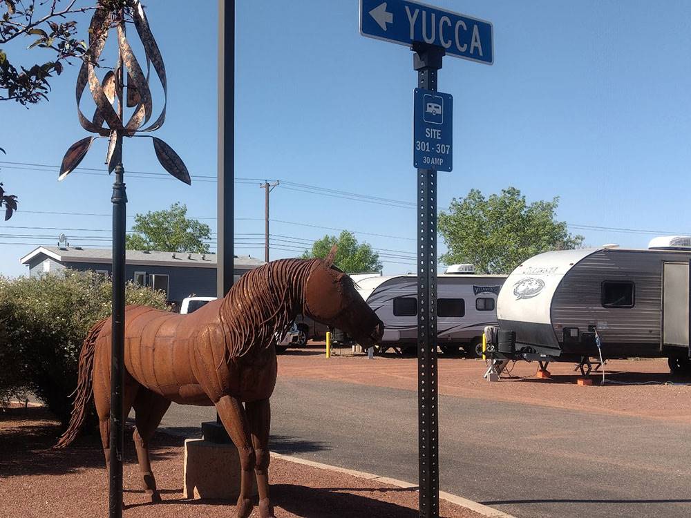 A horse sculpture