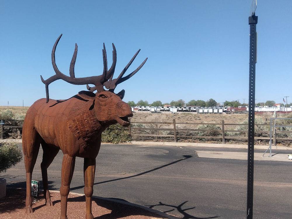 An elk sculpture