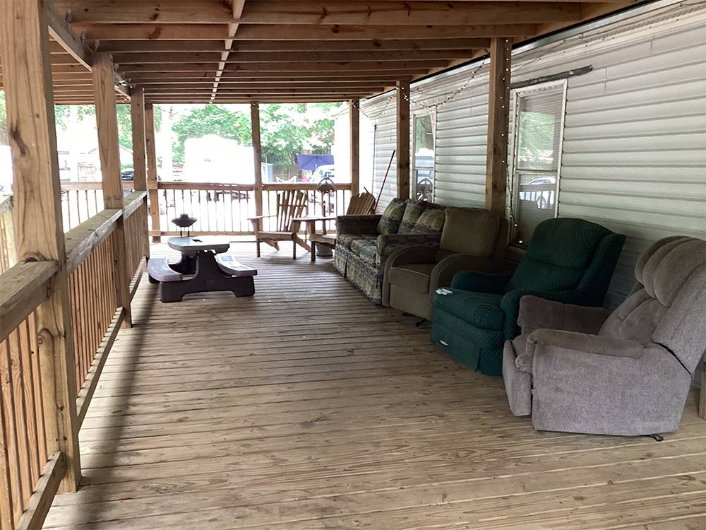 Sitting area on the porch