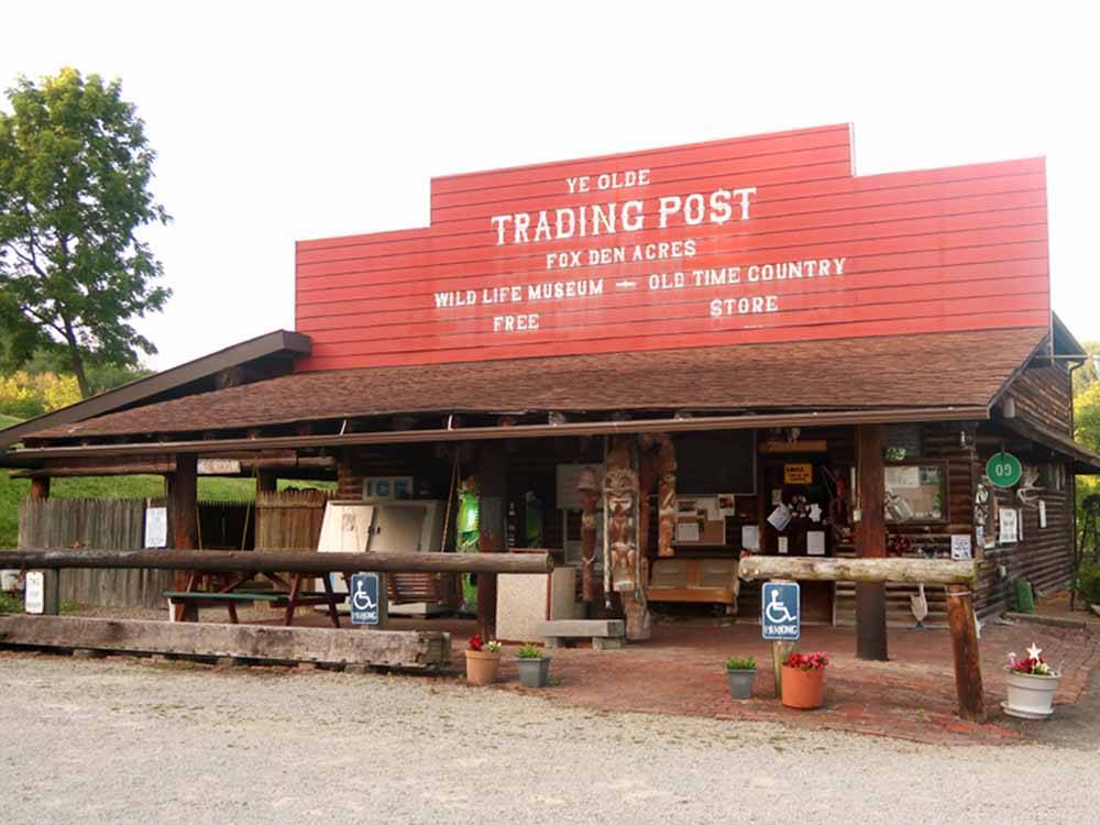 The trading post store at FOX DEN ACRES CAMPGROUND