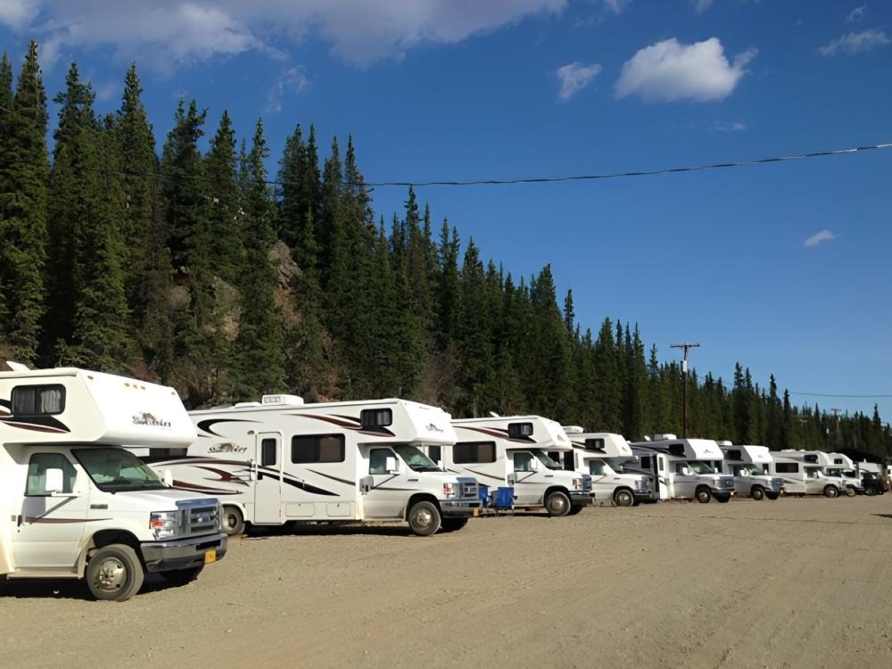 Row of RVs